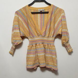 Toi et Moi Sparkly Ruched Top Size M/L